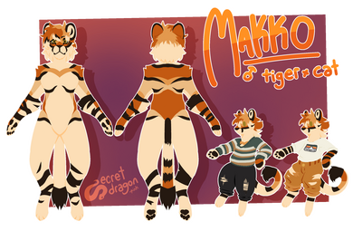 Reference sheet of my character Makko.